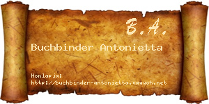 Buchbinder Antonietta névjegykártya